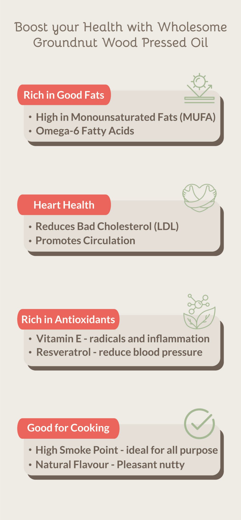 Benefits of Groundnut Wood Pressed Oil