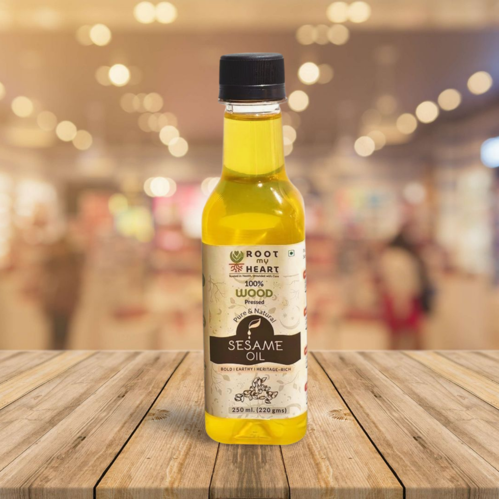 Pure Sesame Wood Pressed Oil – Cold-Pressed & Nutrient-Rich